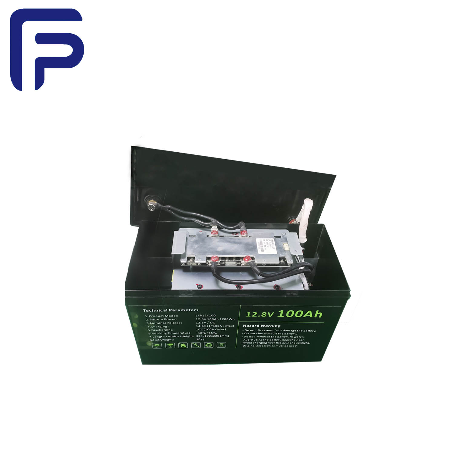 Pin thay thế axit ch&igrave; LiFePO4 12,8V 100AH ​​1280Wh LiFePO4 c&oacute; thể sạc lại