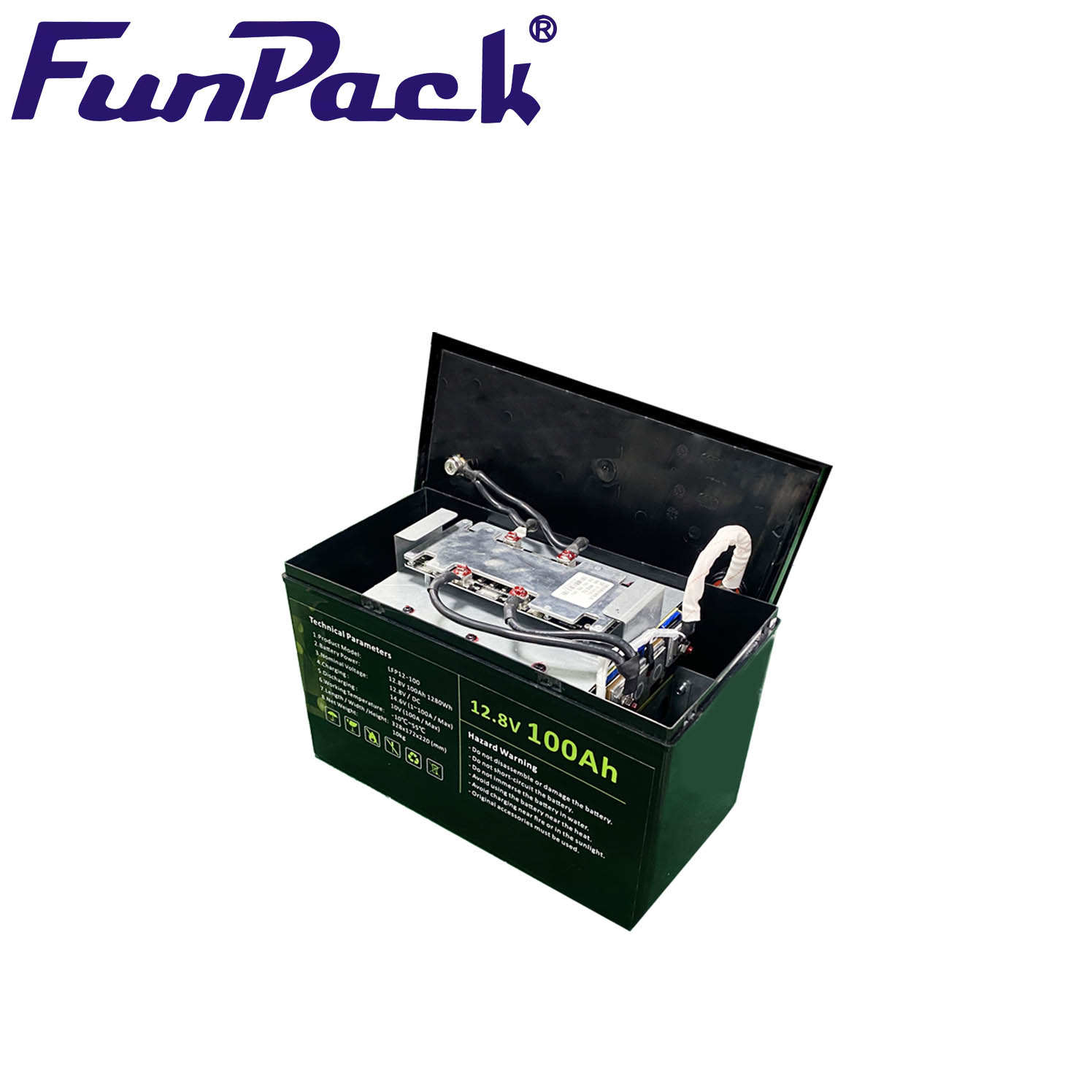 Pin thay thế axit ch&igrave; LiFePO4 12,8V 100AH ​​1280Wh LiFePO4 c&oacute; thể sạc lại