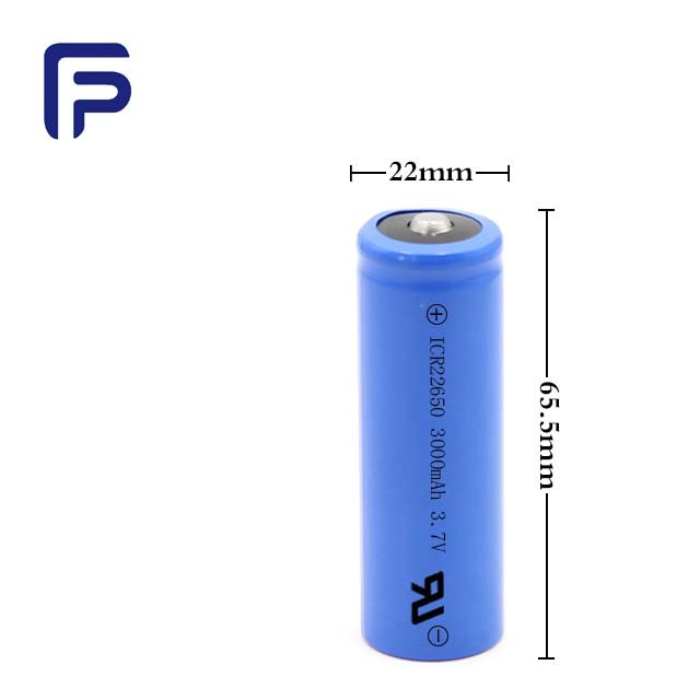 Batterie rechargeable de l'ion LiFePO4 de la cellule 22650 Li de batterie de 3.7V 3000mAh LiFePO4