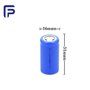 16310 3.7V 650mAh Şarj Edilebilir LiFePO4 Lityum Demir Fosfat Pil H&uuml;cresi